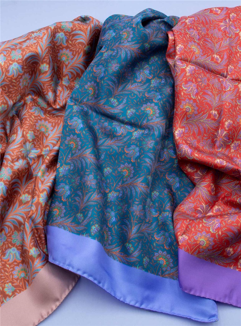 Silk Floral Printed Scarves