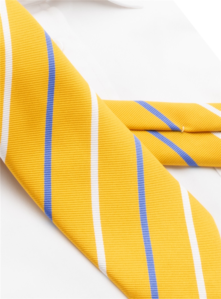 Silk Bar Striped Tie in Sun