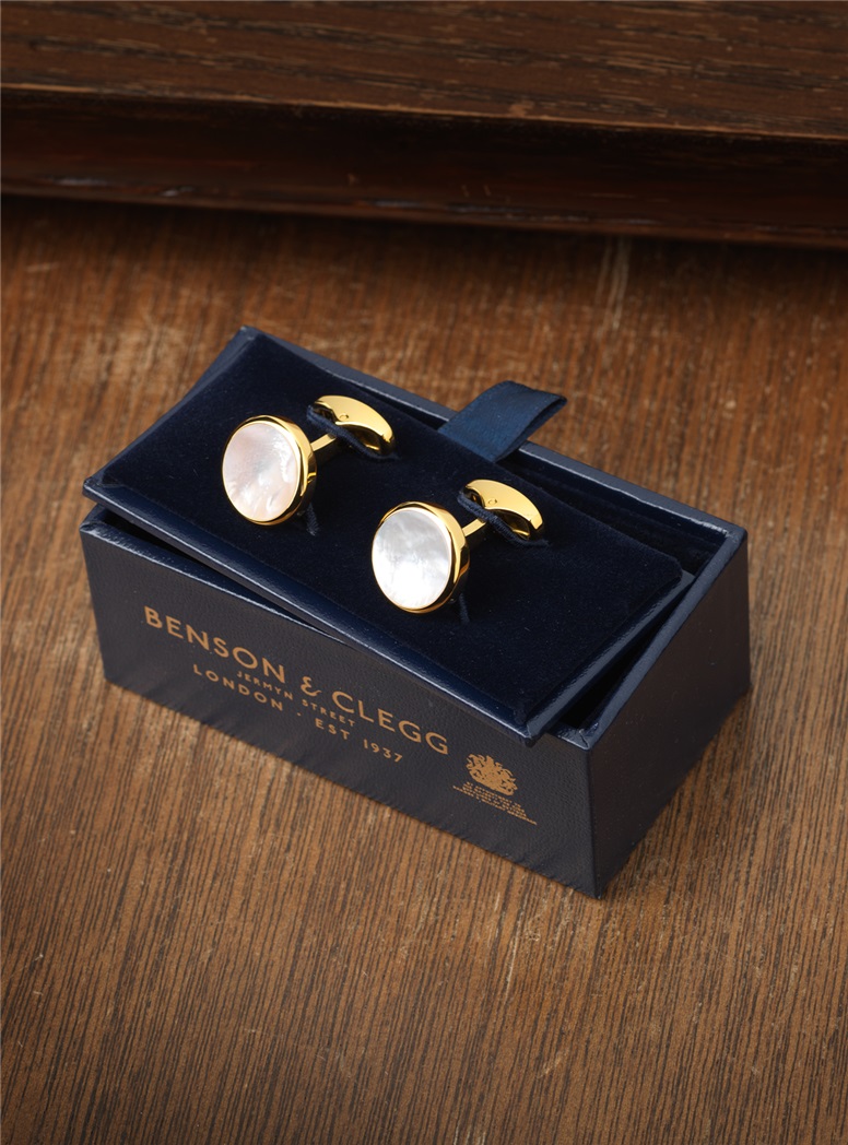 Mother of Pearl Formal Set in Gold
