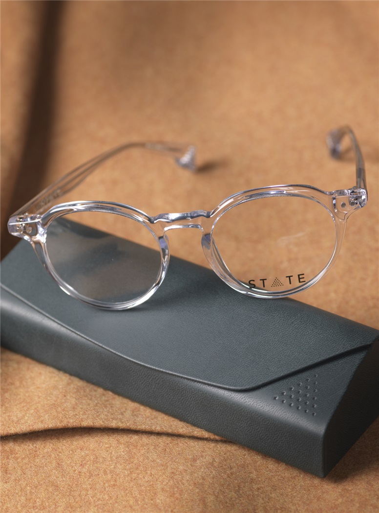 Elston Semi-Round Frame in Crystal