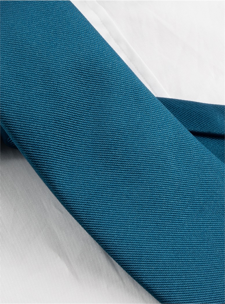 Silk Signature Solid Tie in Teal