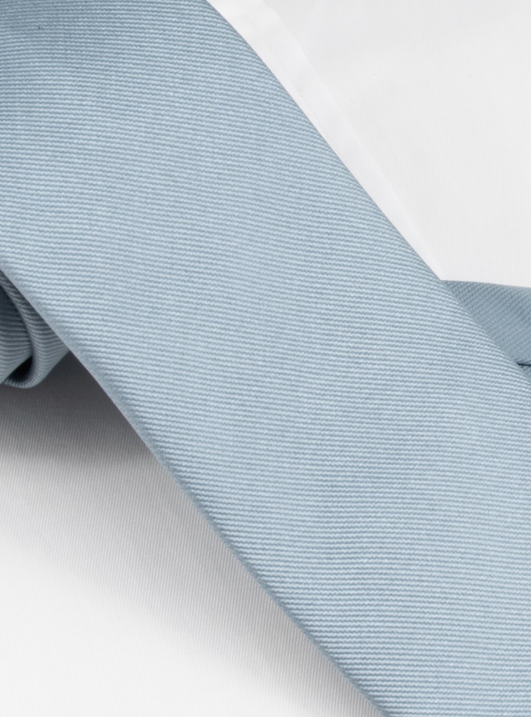 Silk Solid Signature Tie in Pewter