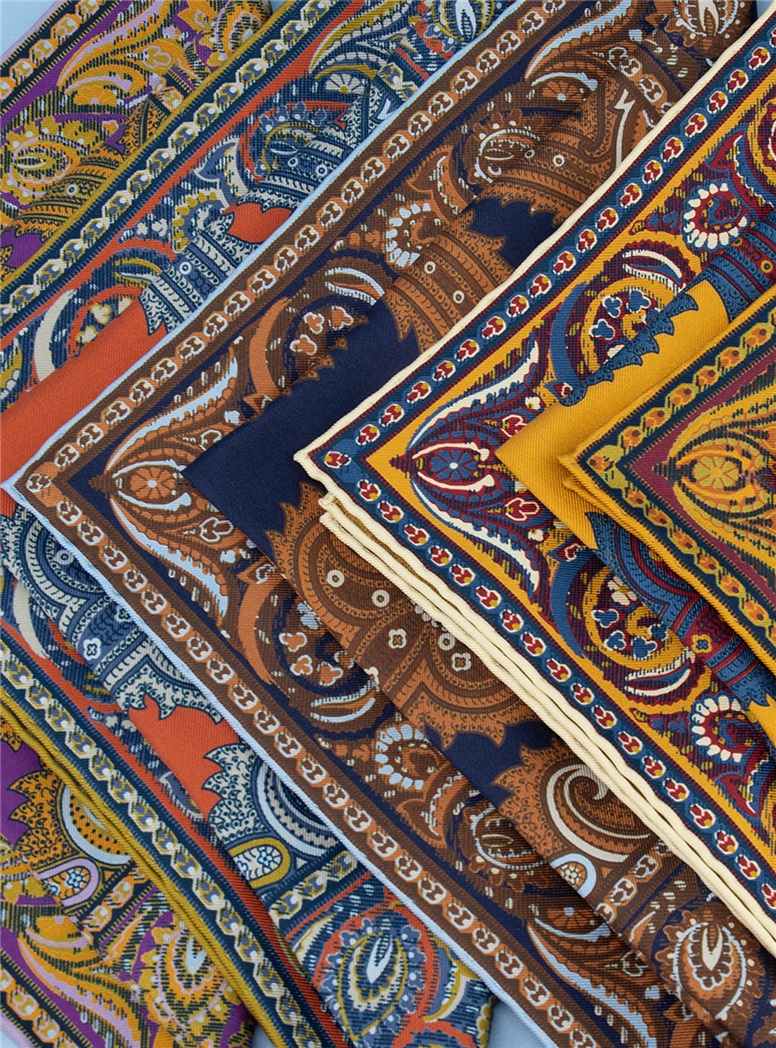 Silk Paisley Pocket Square