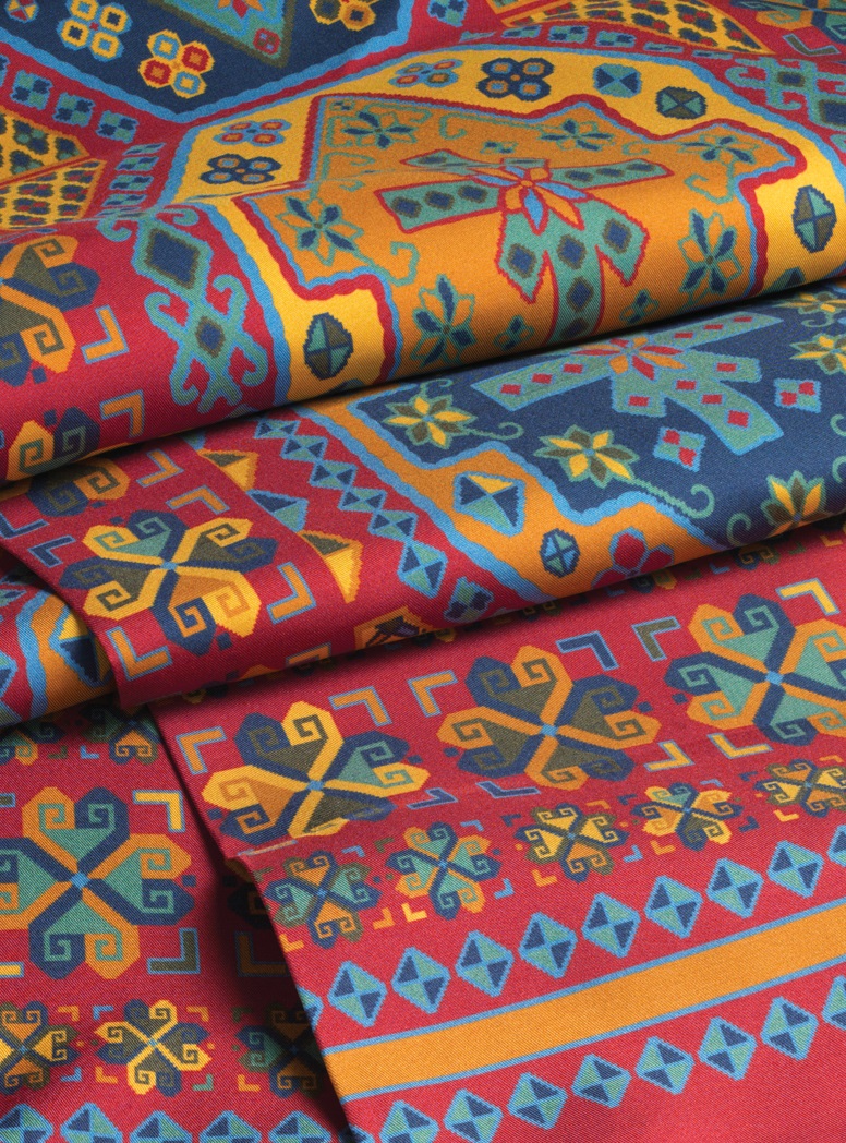 Silk Aztec Printed Scarf