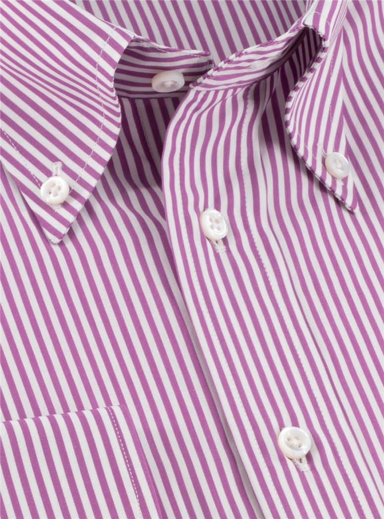 Magenta Bengal Stripe Button Down