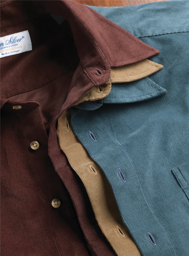 Corduroy Shirt in Beige
