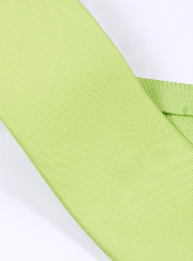 Silk Solid Tie in Lime