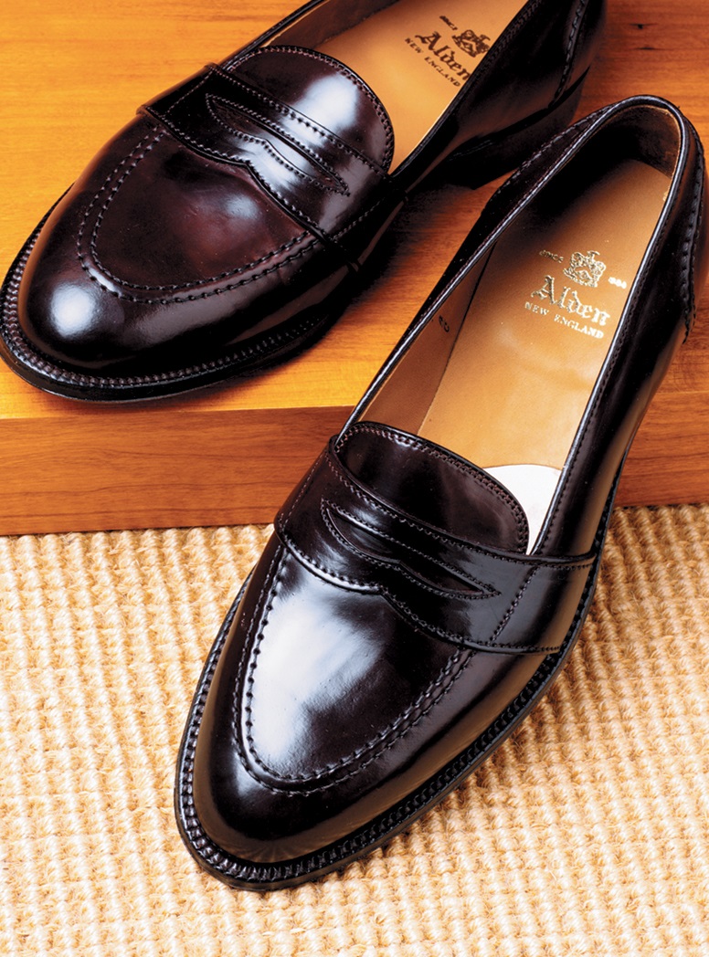 alden penny loafer shell cordovan