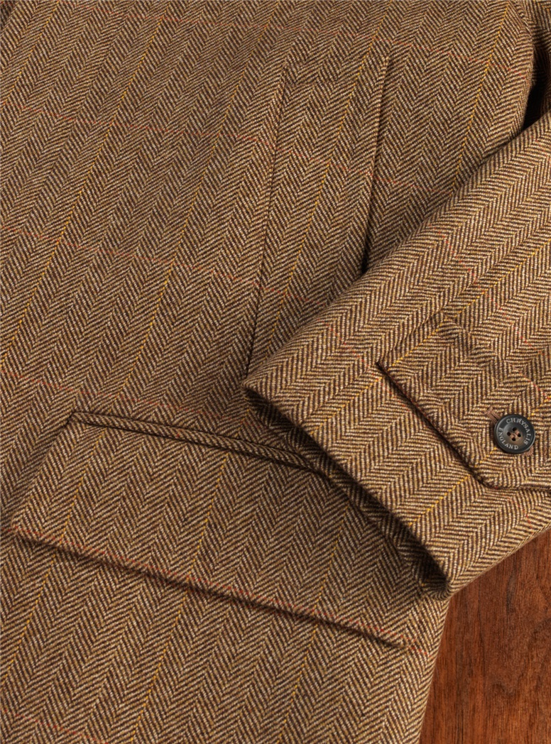 Wheat Herringbone Overcoat