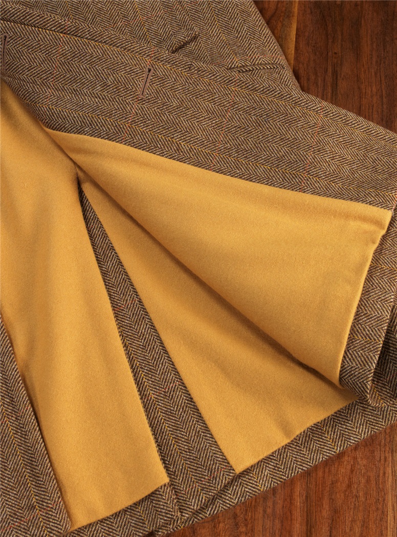 Wheat Herringbone Overcoat