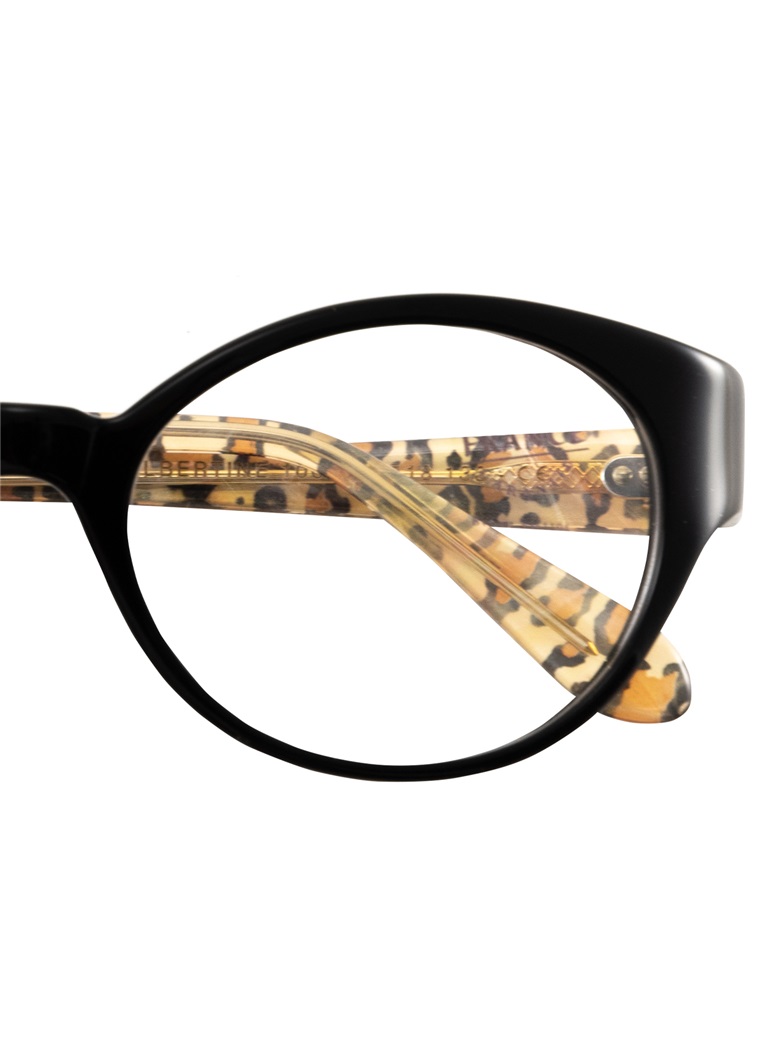 Lafont Bold Oval Frames in Black and Leopard