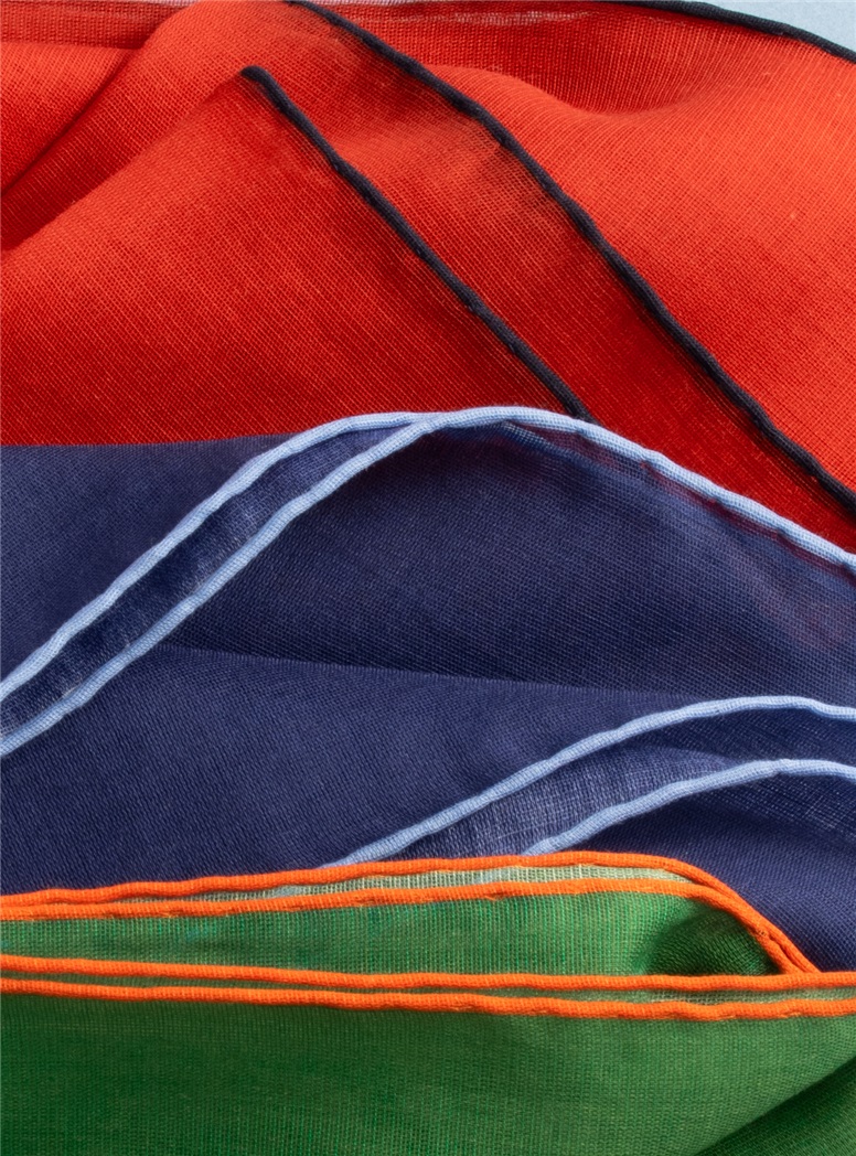 Cotton and Cashmere Solid Pocket Squares - The Ben Silver Collection