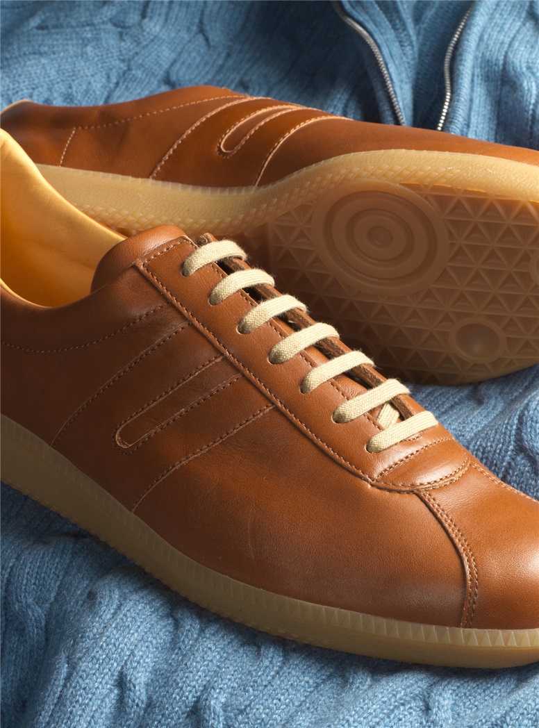 The Leather Sneaker in Tan