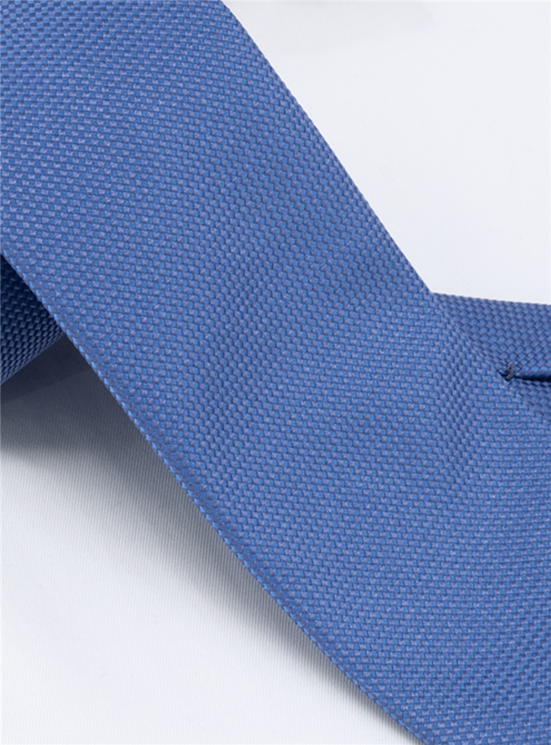 Silk Basketweave Tie in Cobalt
