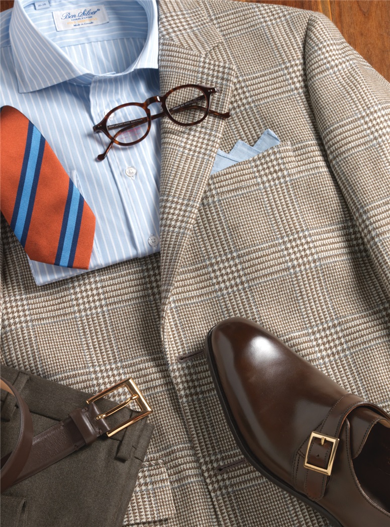 Wool and Cashmere Glen Plaid Sport Coat