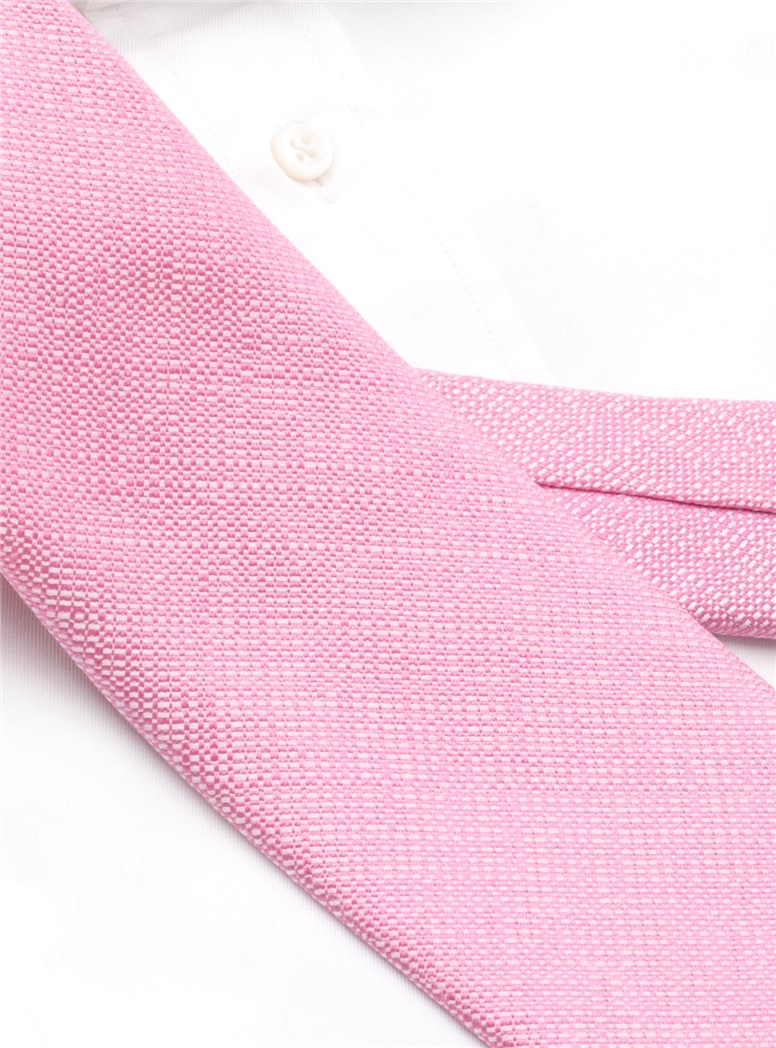 Silk Shantung Tie in Rose