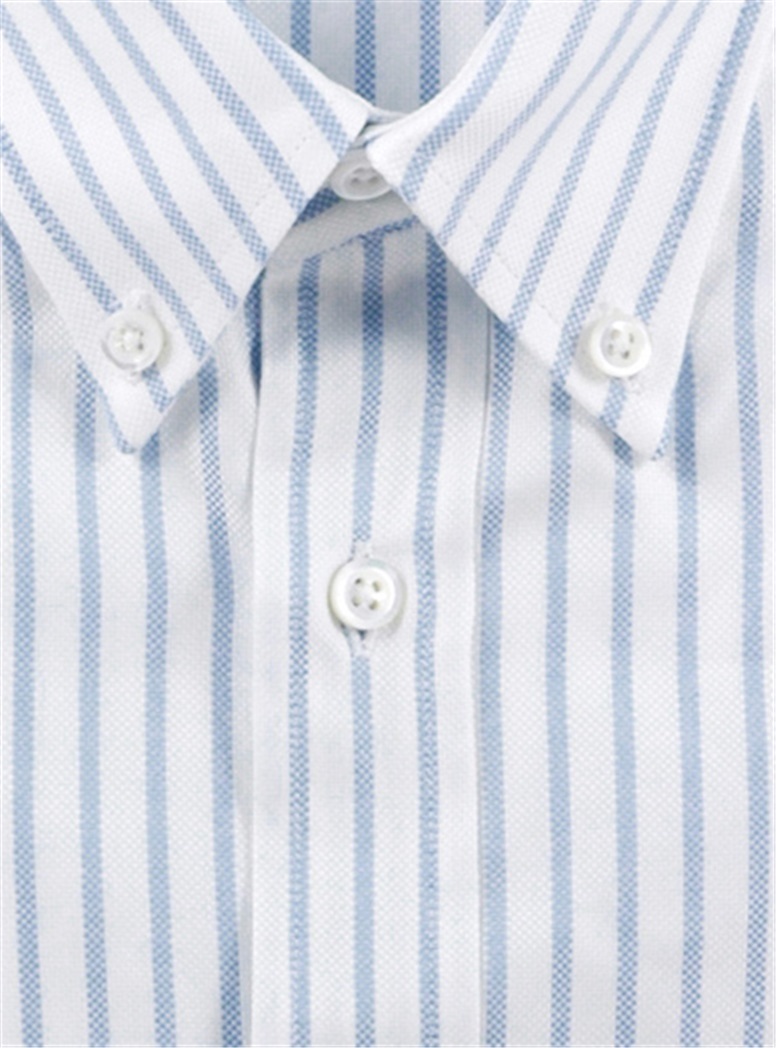 Boys Blue and White University Stripe Shirt