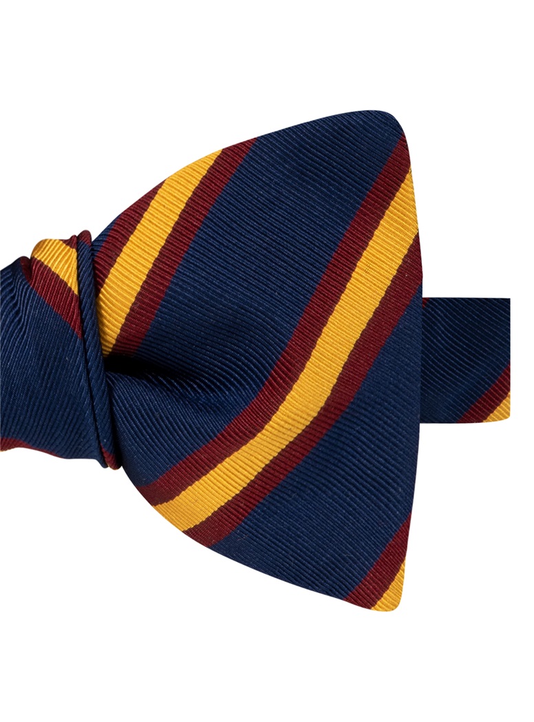 Mogador Striped Bow Tie in Navy