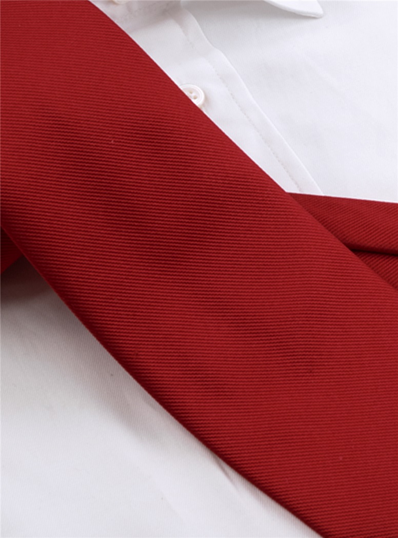 Silk Signature Solid Tie in Ruby Red