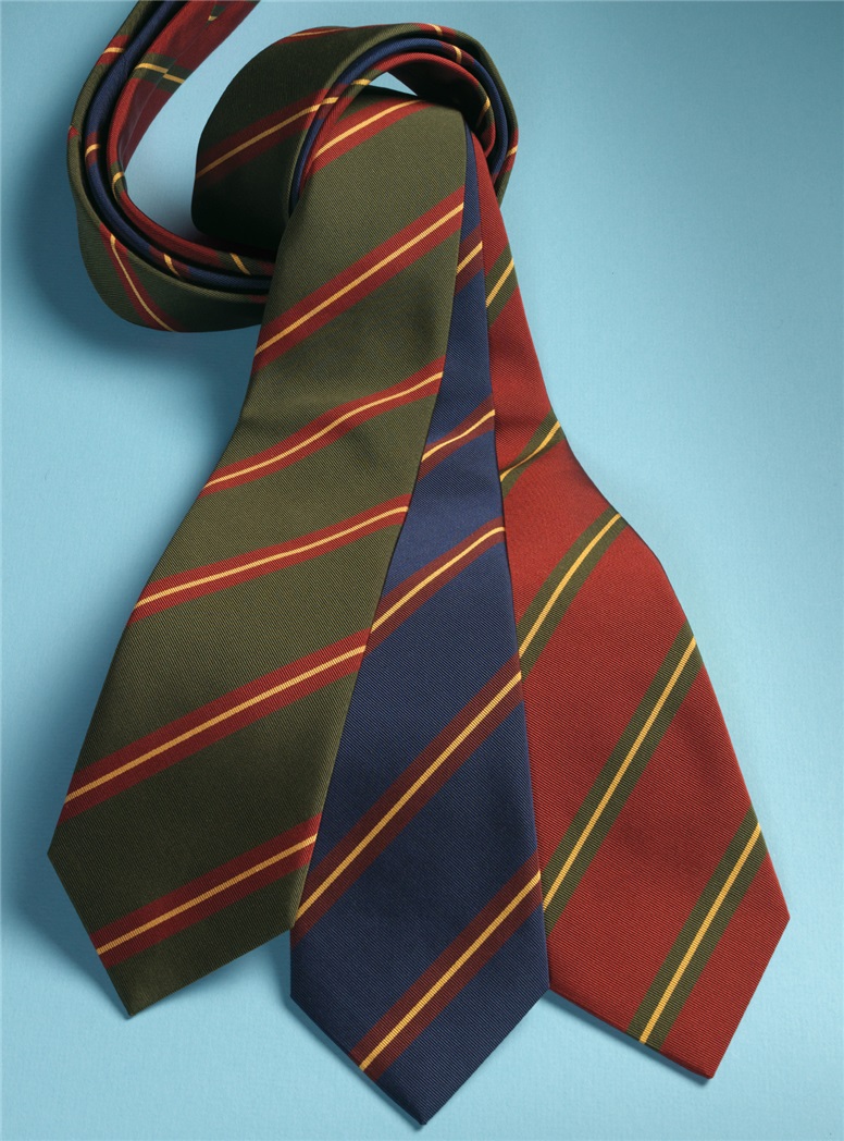 Mogador Silk Striped Tie in Navy