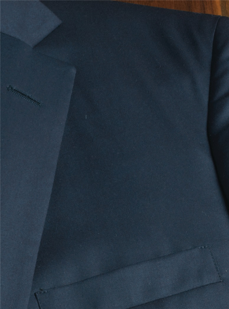 Navy Gabardine Suit Center Vent