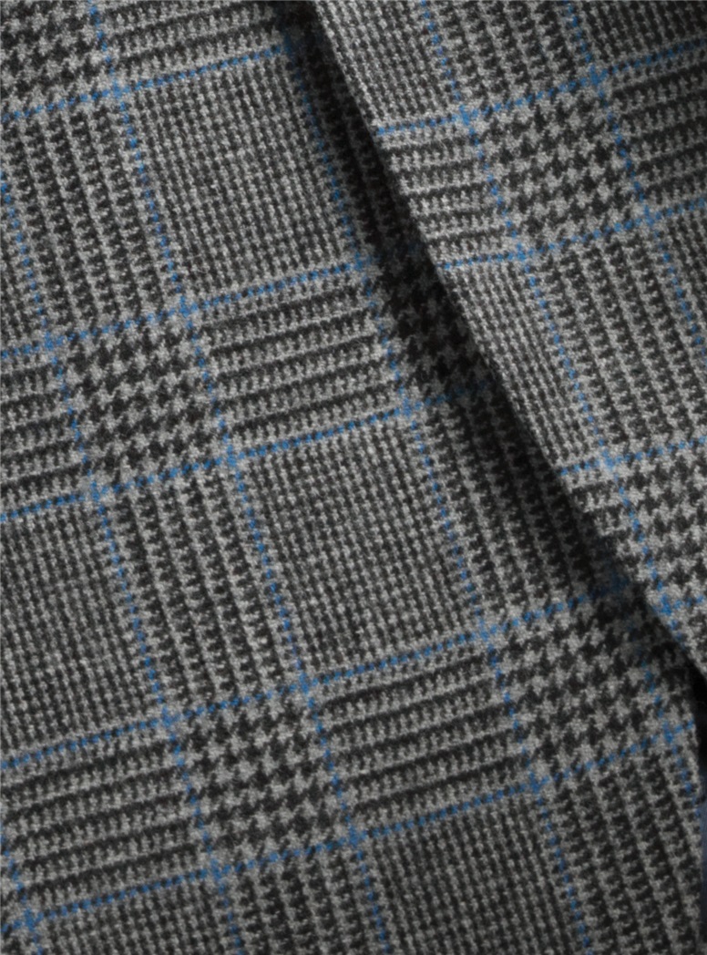 Cobalt and Charcoal Glen Plaid Sport Coat