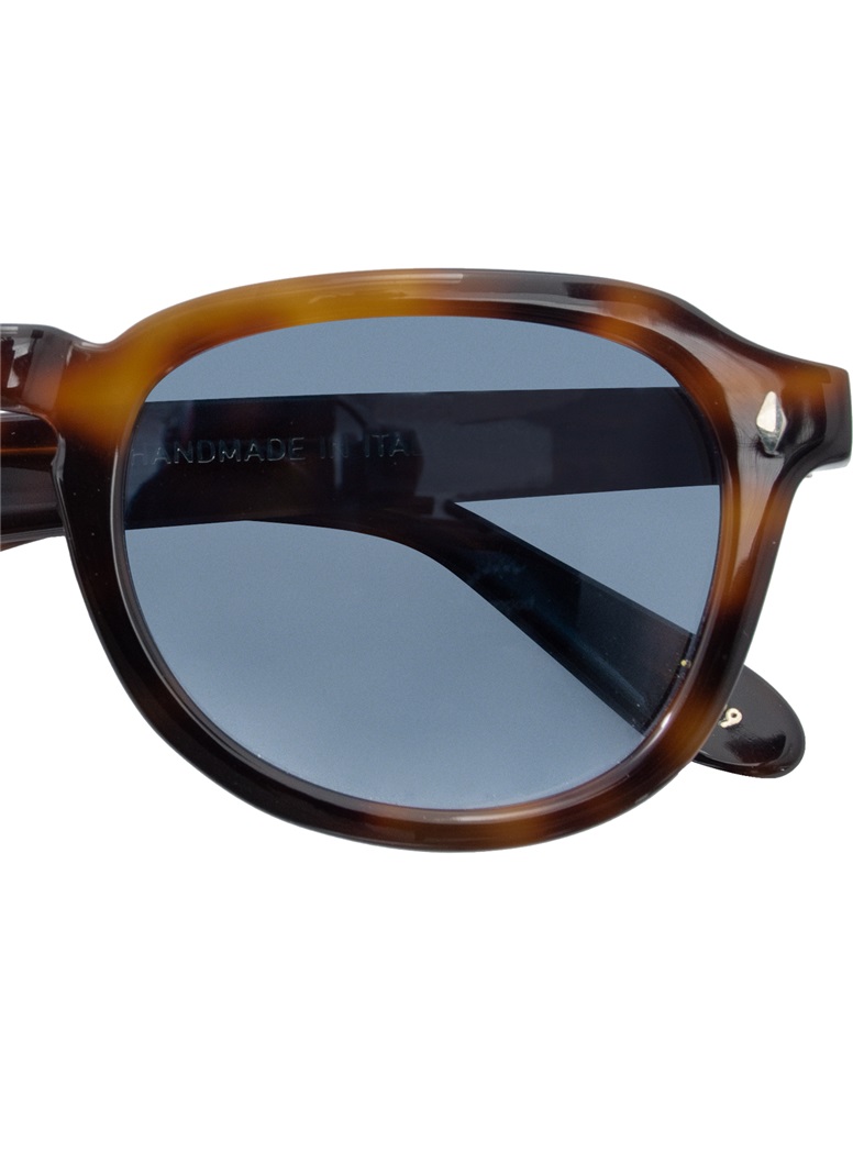 Small Semi-Round Sunglasses Havana Tortoise