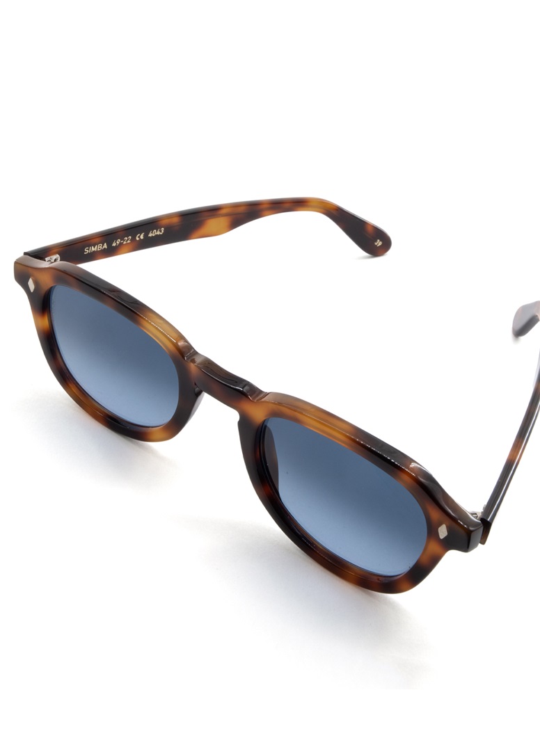 Small Semi-Round Sunglasses Havana Tortoise