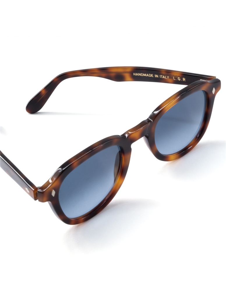 Small Semi-Round Sunglasses Havana Tortoise