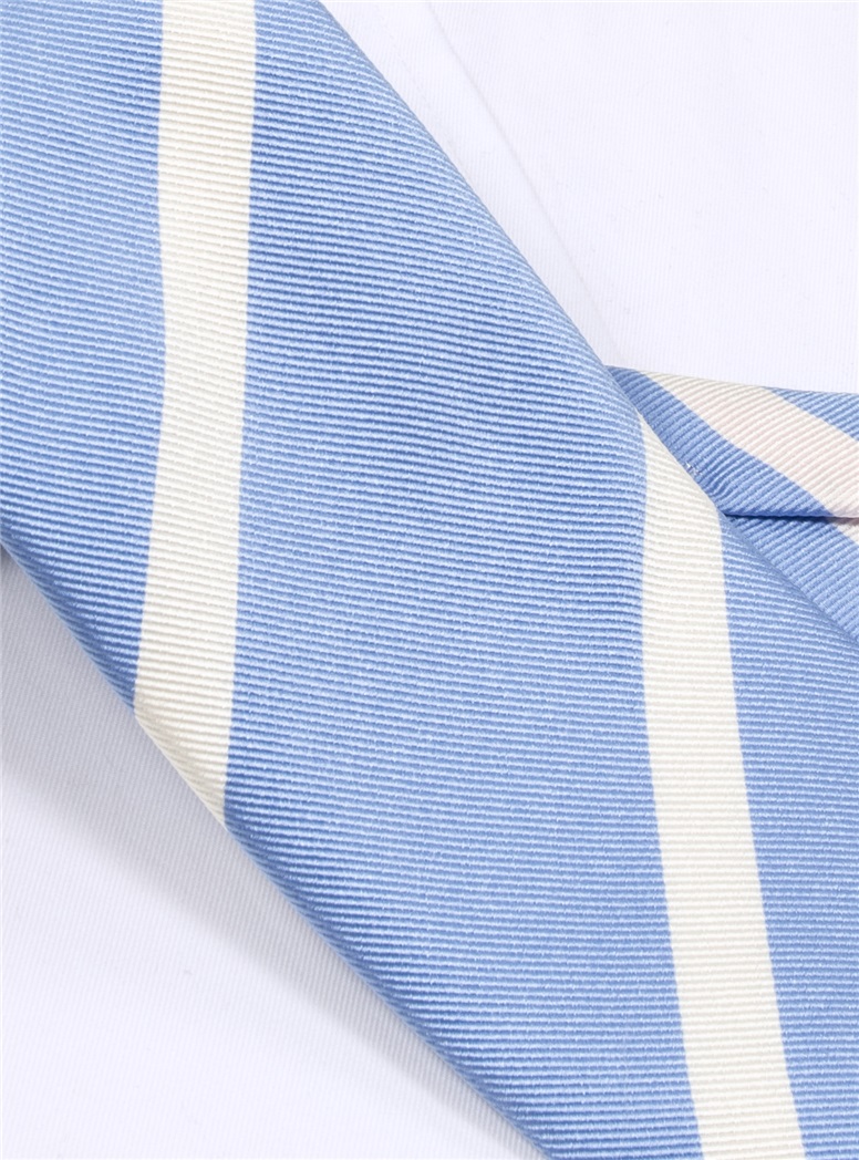 Mogador Bar Striped Tie in Sky