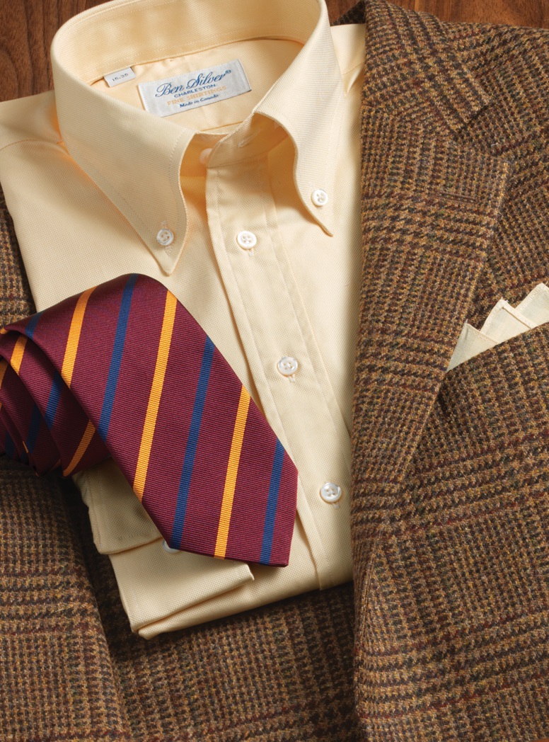 Silk Bar Stripe Tie in Wine