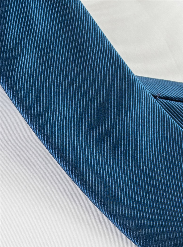 Mogador Silk Solid Signature Tie in Teal