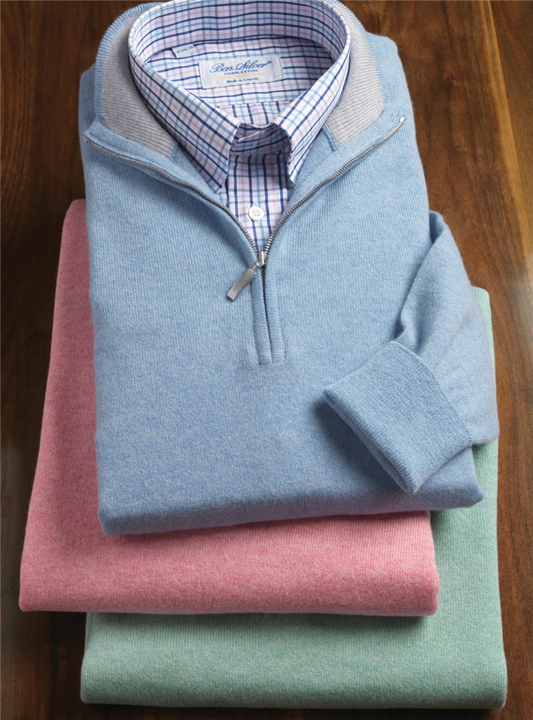 Cashmere Half-Zip Sweaters