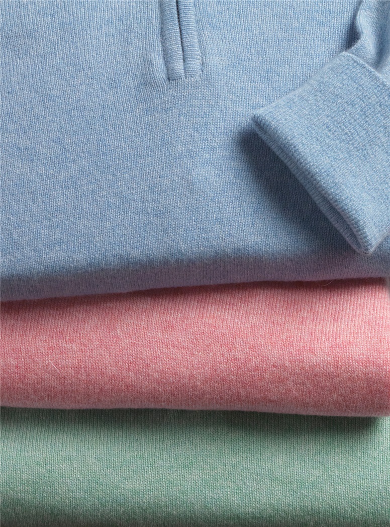 Cashmere Half-Zip Sweaters