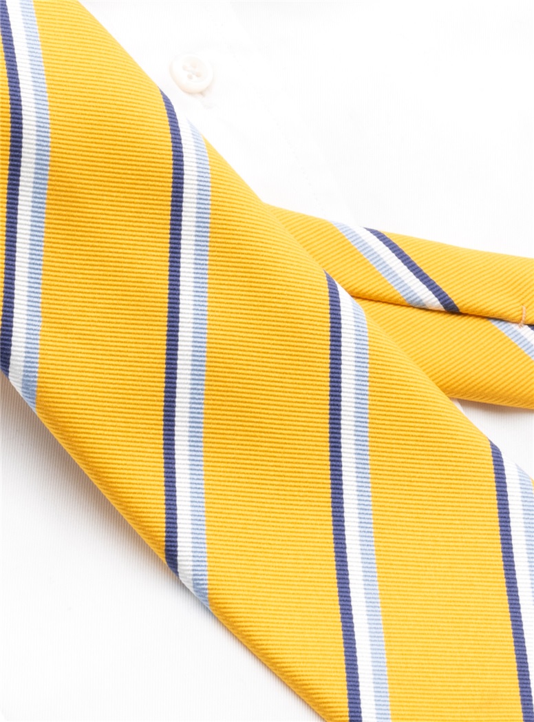 Silk Striped Tie in Sun