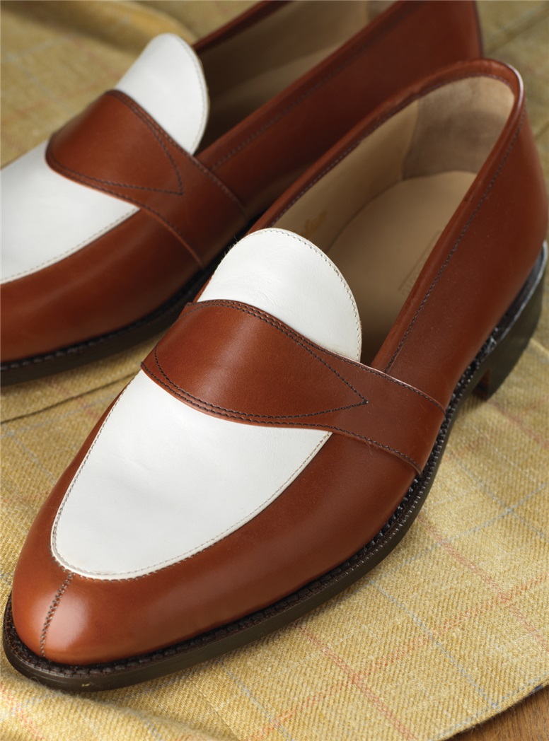 The Charleston Loafer in Brick and White