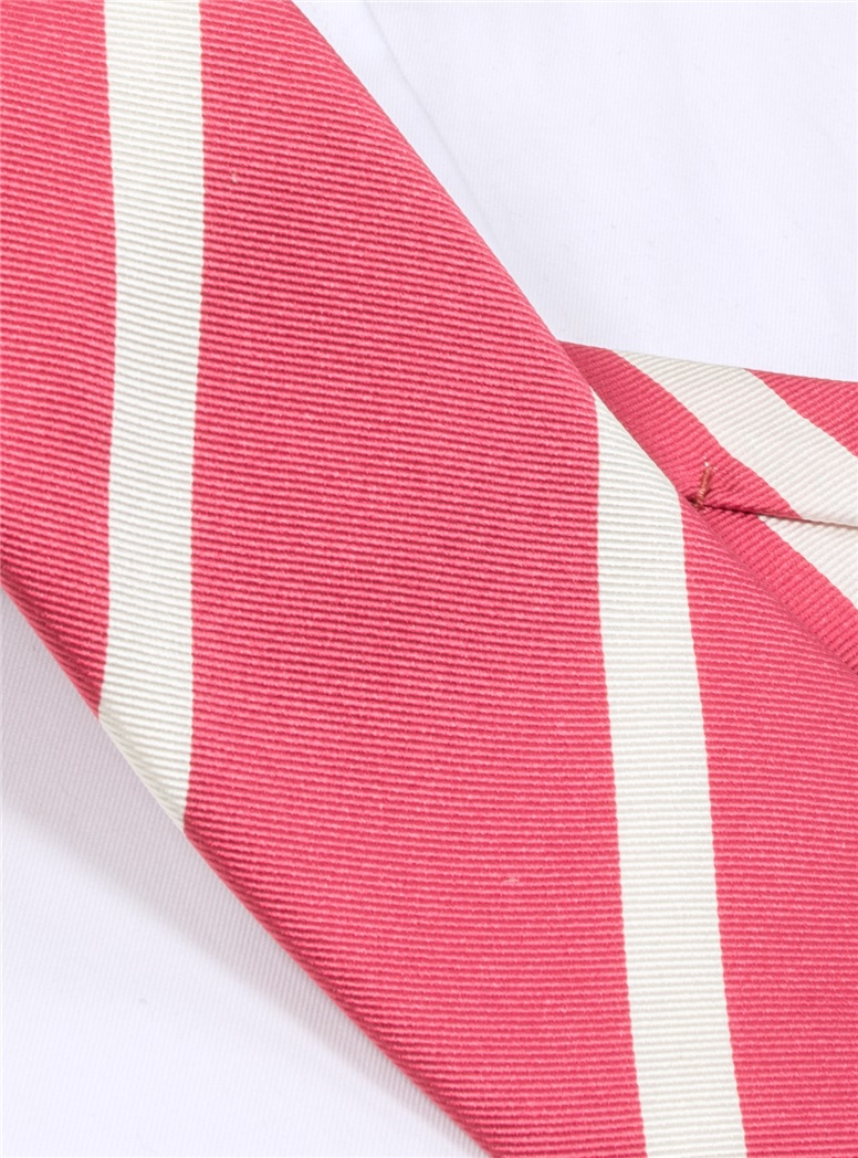 Mogador Bar Striped Tie in Pink