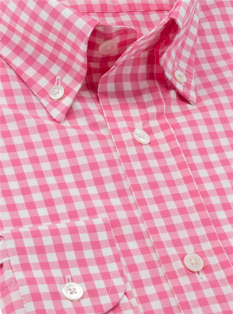 Pink Gingham Button Down