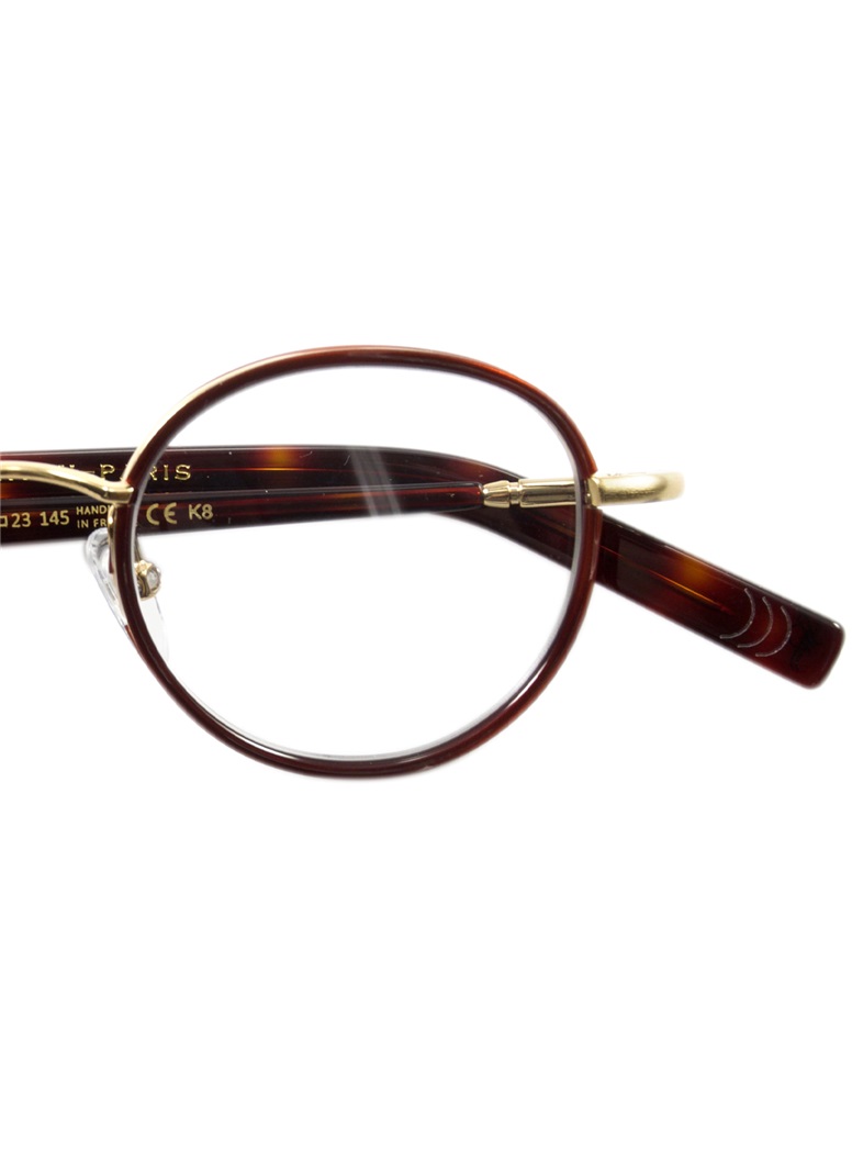 Nearly Round Wire Frames in Chocolate with Brass