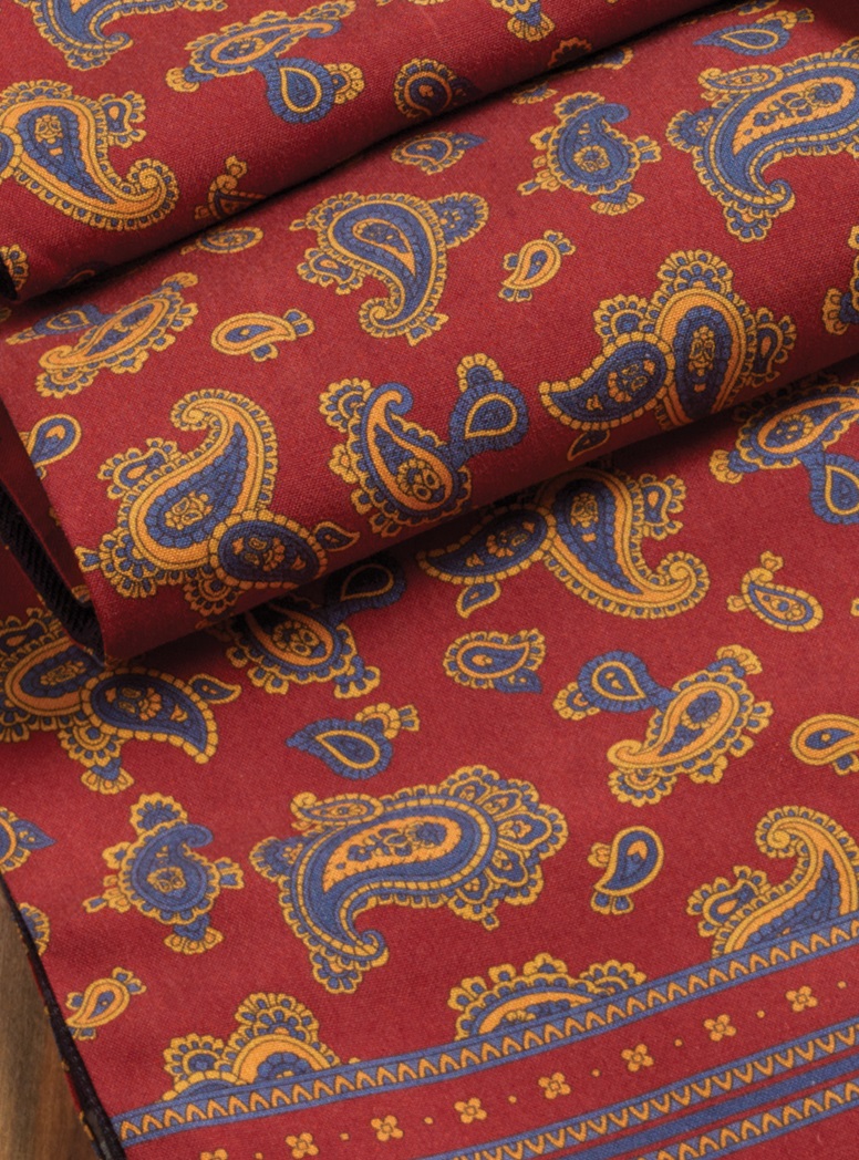 Wool and Silk Printed Paisley Scarves