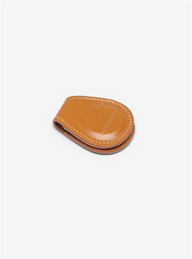 Leather Money Clip in Newton Tan