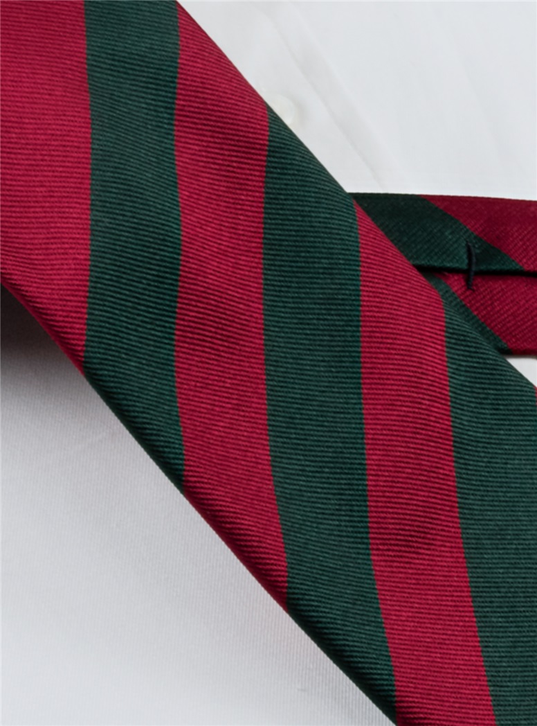 Red and Green Block Stripe Long