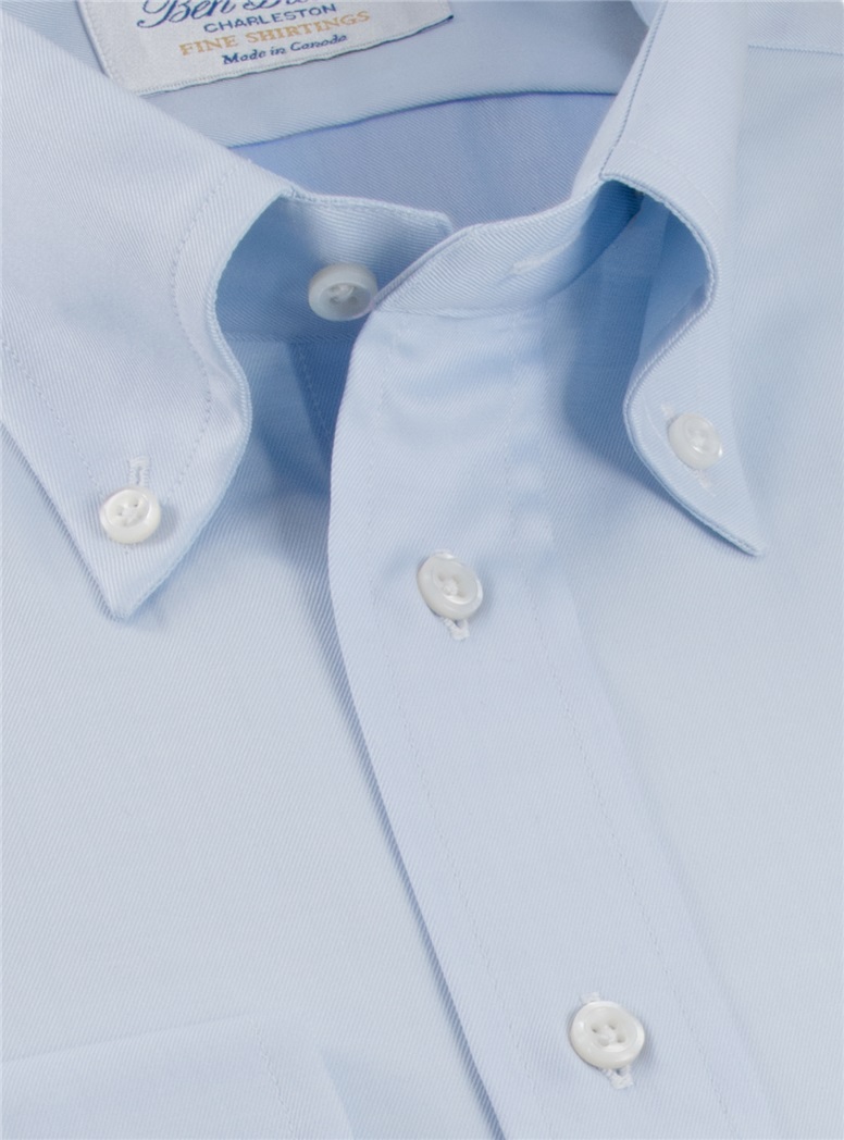 Classic Blue Twill Button Down