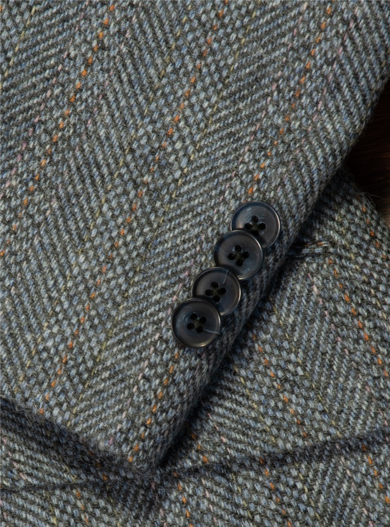 Charcoal Herringbone Ladies Blazer