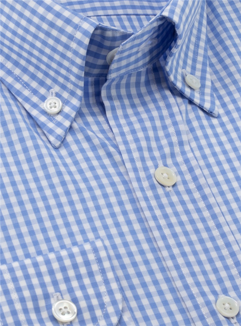 Light Blue Gingham Button Down