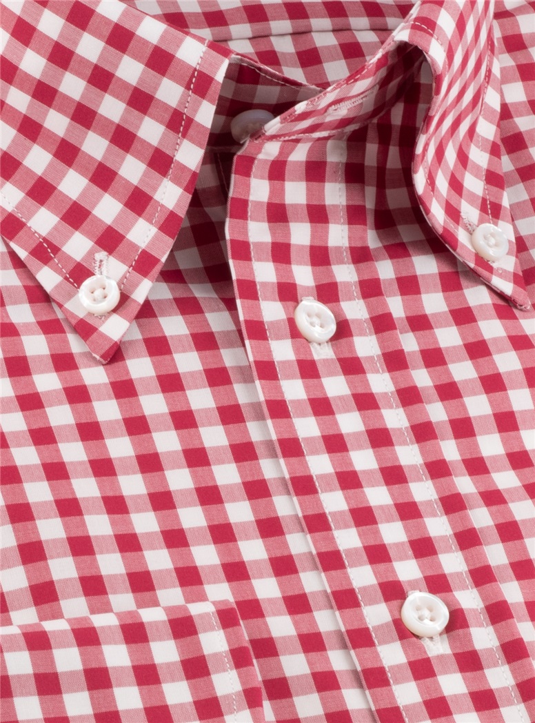 Red Gingham Button Down