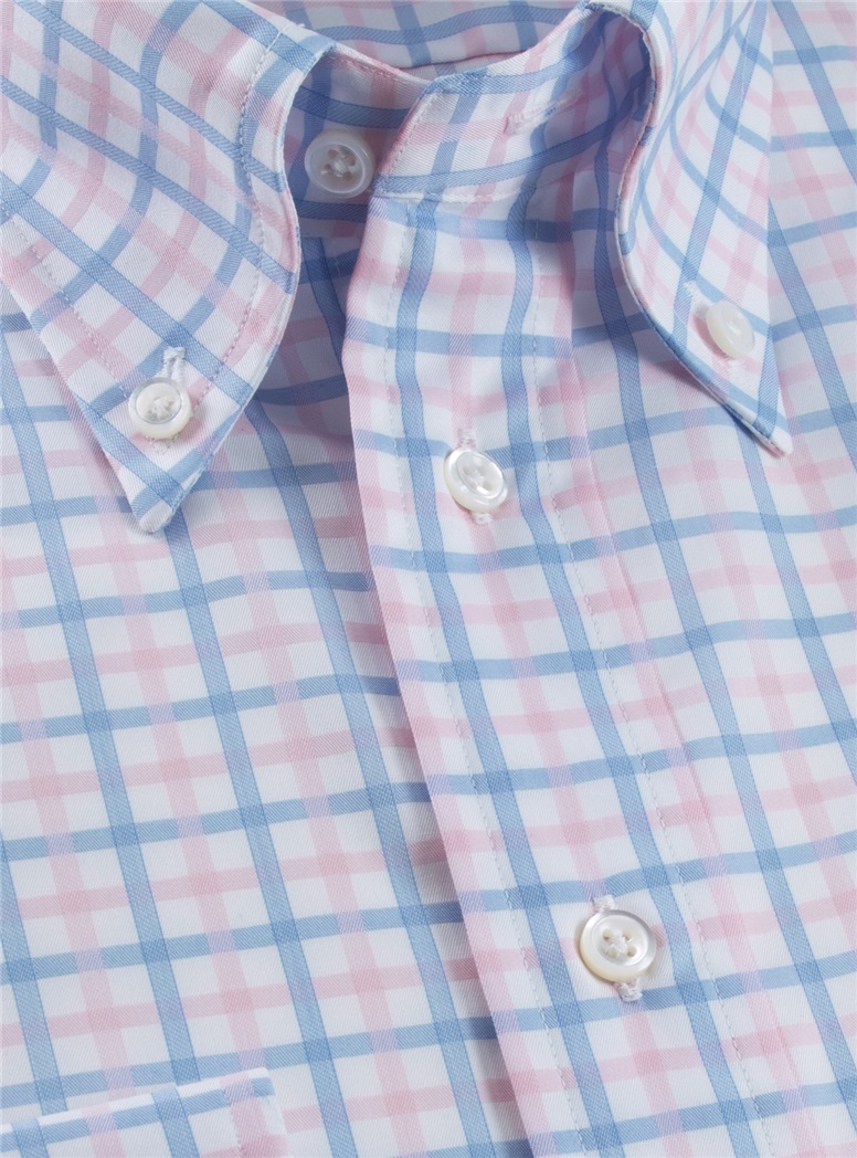 Pink and Blue Tattersall Button Down