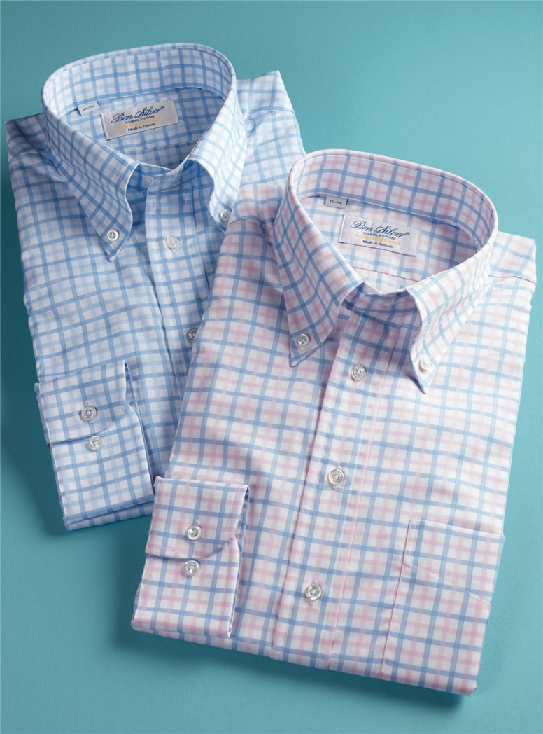 Pink and Blue Tattersall Button Down