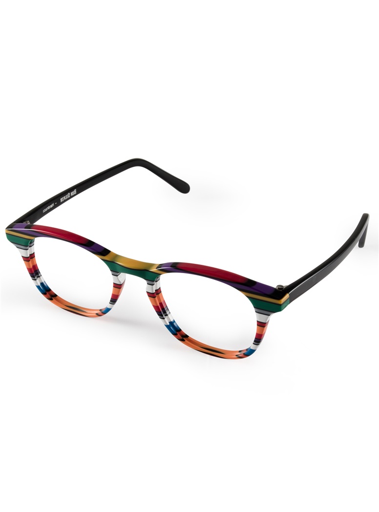Multi-Colored Handmade Frame in Red, Black and Purple