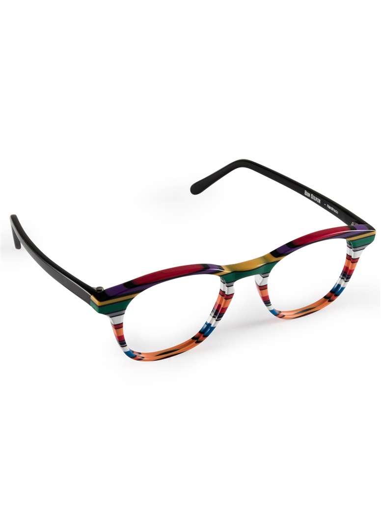 Multi-Colored Handmade Frame in Red, Black and Purple